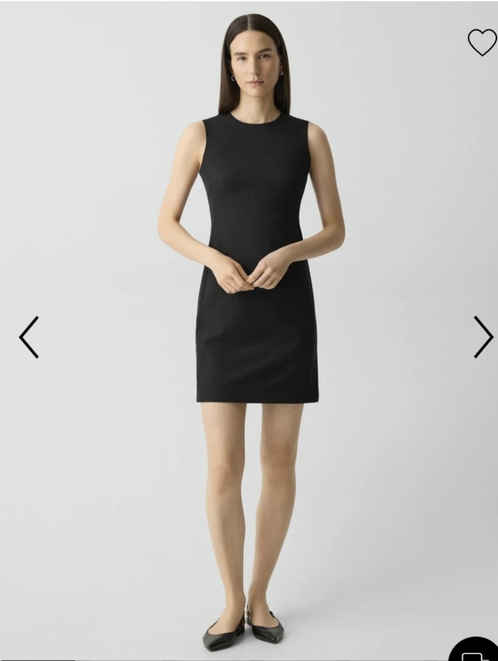 Theory Sleeveless Fitted Sheath Dress Good Wool Black - 16